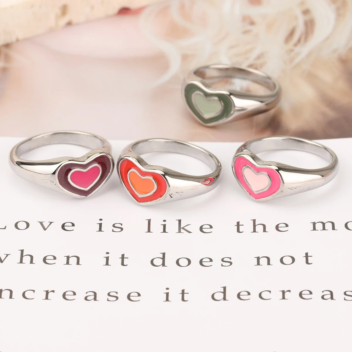 Кольцо женское из нержавеющей стали в винтажном стиле | Украшения и аксессуары