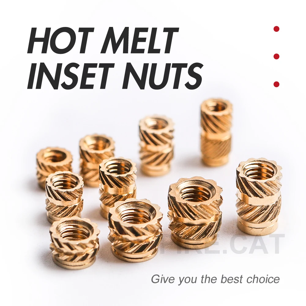 M2 M2.5 M3 Female Brass Thread Knurled Nuts Assortment Kit 250 500 Pcs Threaded Insert Embedment Nut for 3D Printing Injection |