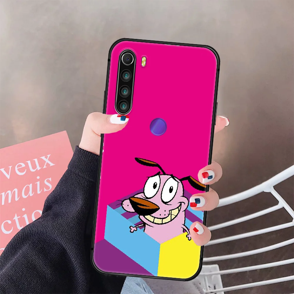 

Cute Cartoon Cowardly Dog Phone Case Cover Hull For XIAOMI Redmi 7a 8a S2 K20 NOTE 5 5a 6 7 8 8t 9 9s Pro Max black Cell Tpu