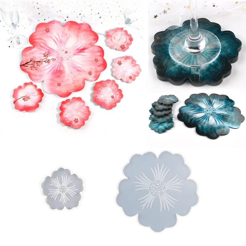 2 типа формы цветка горки смолы лепесток шкафа силиконовые эпоксидные