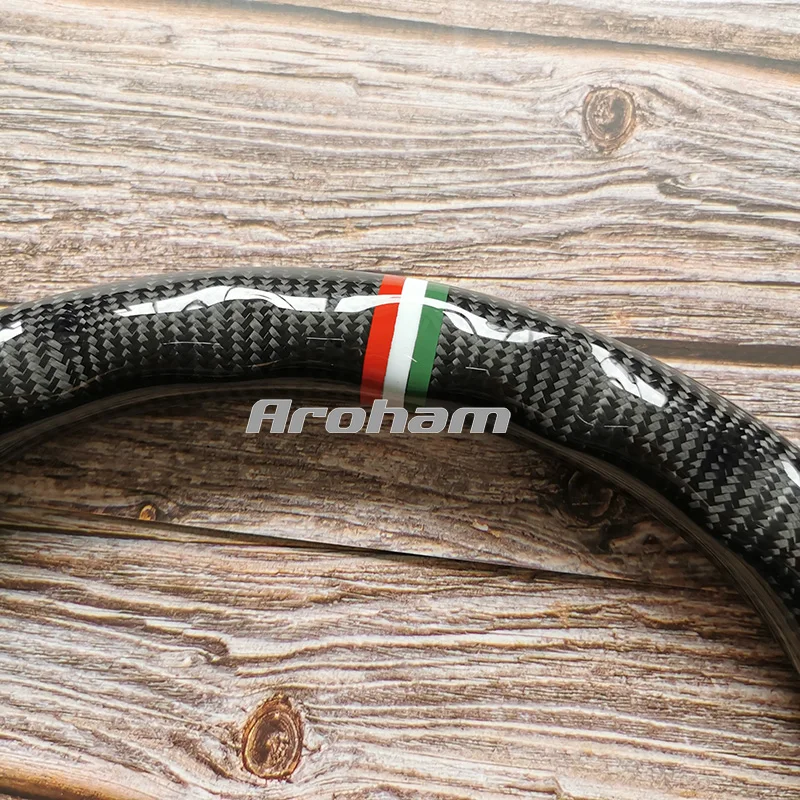 Высококачественное крутое рулевое колесо из углеродного волокна и замши для