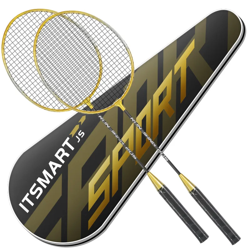 

2pcs Professional Badminton Rackets Set Ultra Light Double Badminton Racquet Titanium Alloy Lightest Playing Badminton Whole -40