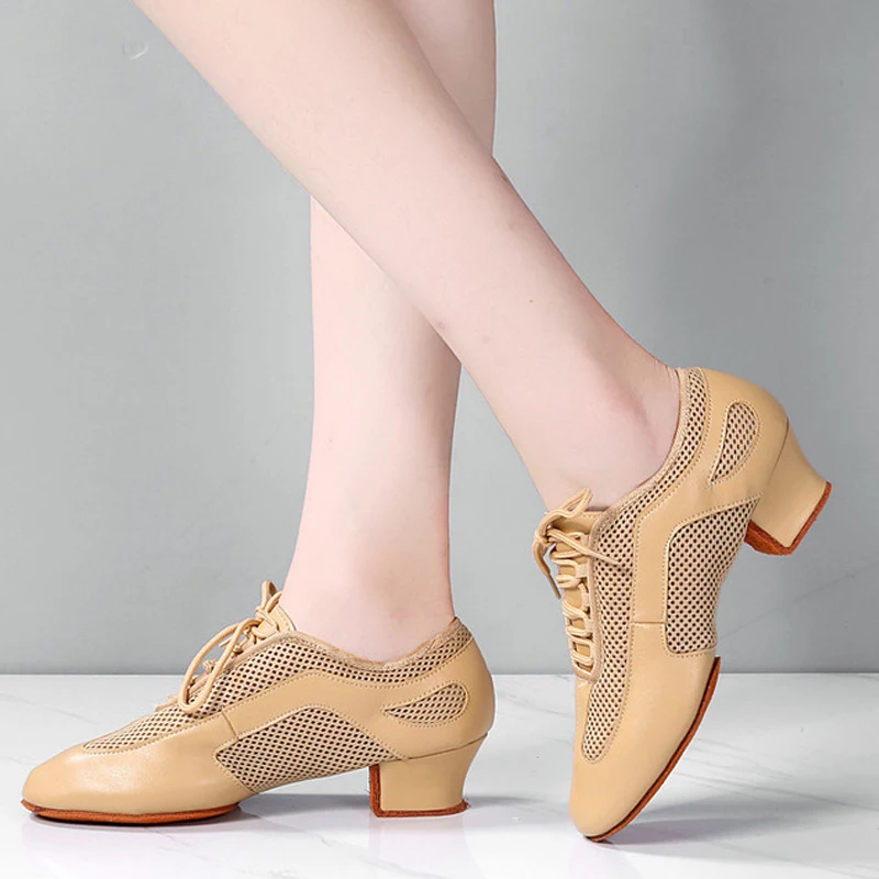 Туфли из ткани Оксфорд для мужчин и женщин кроссовки учителя танцев бальных