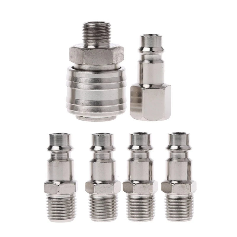 6 шт. европейские соединители для шланга быстросъемный набор 1/4 дюйма BSP