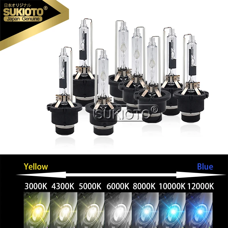 SUKIOTO японские Ксеноновые стандартные D2S D1S 6000K 35 Вт оригинальные ксеноновые D3S HID