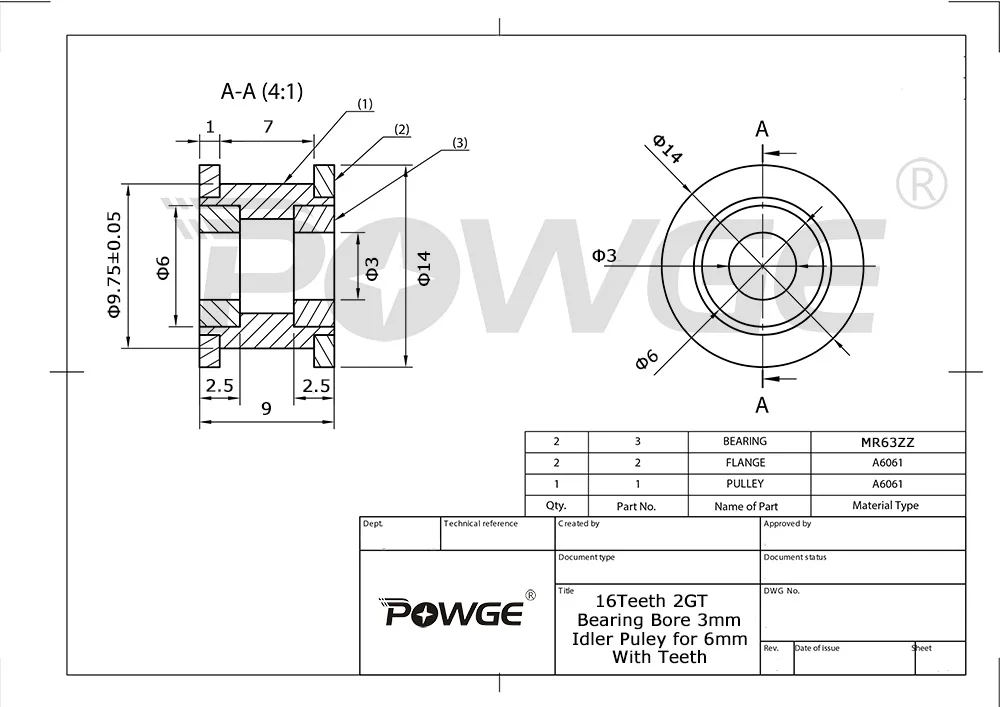 POWGE VORON 0 набор GT2 LL 2GT RF открытый ремень ГРМ 20T 16T зубчатый шкив 110 подшипник вала F688