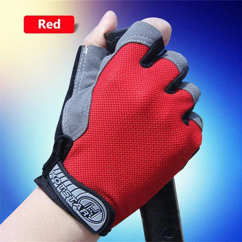 1 пара перчатки на полпальца для езды велосипеде мотоциклетные взрослых и детей