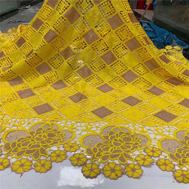Latest Guipure Lace Cord Embroiderey French African Fabric High Quality Nigeria NLY107 | Дом и сад