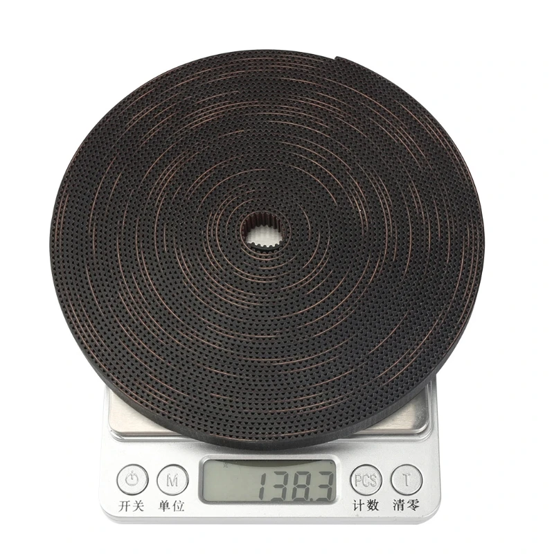 

Gates 2GT 9RF Timing Belt 5 Meters Open Timing Belt 9mm Width Fiberglass Rubber Synchronous for 3D Printer Pack of 5M