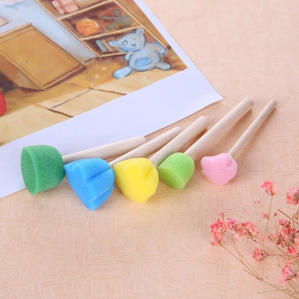 

Color Sponge Painting Brush Diy Seal Paint Graffiti Tool Children Painting Mushroom Brush Painting Children Painting Toys