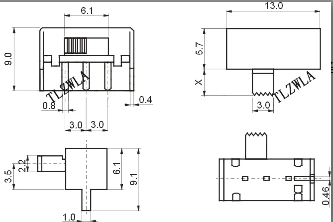 10 шт. 2-позиционный угловой переключатель питания | Строительство и ремонт