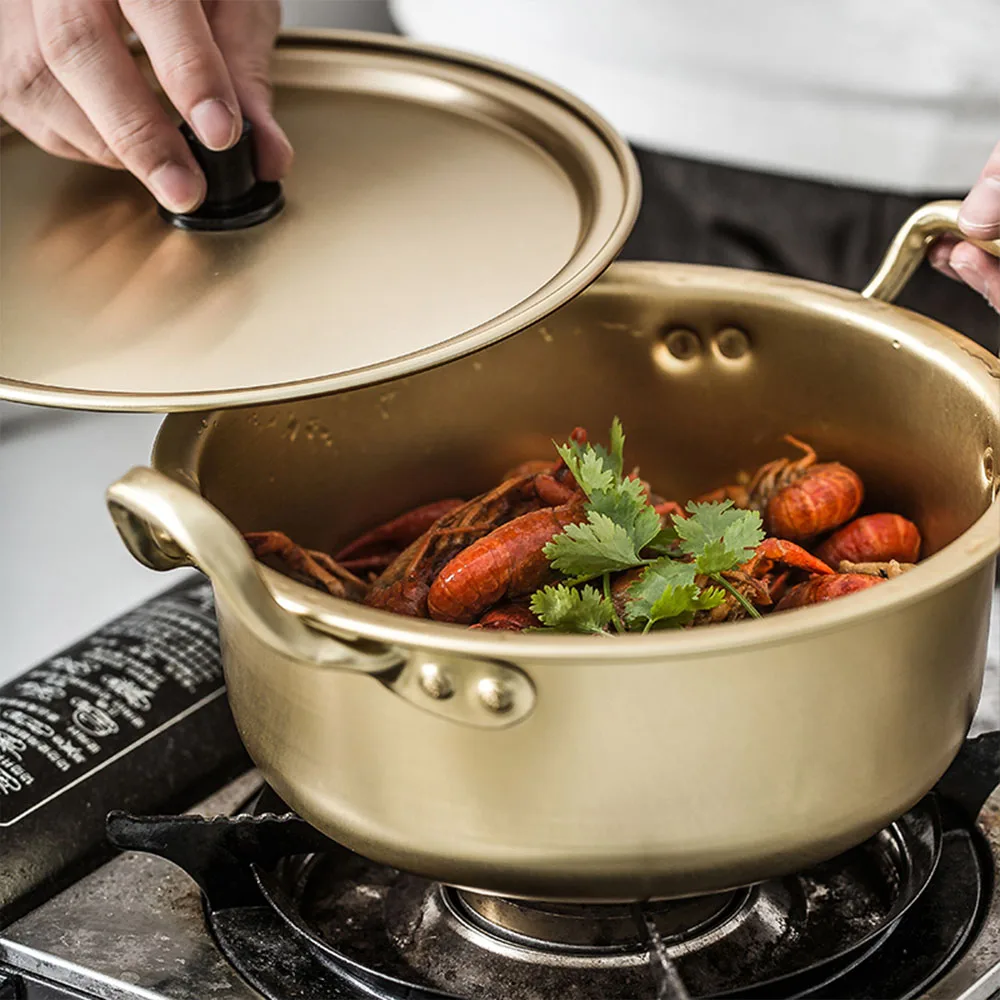 

Cooking Utensils Ramen Pot Long Handle Cooking Pot Heat Conduction Quick Aluminum Potportable Pot Korean Cookware Soup Pot