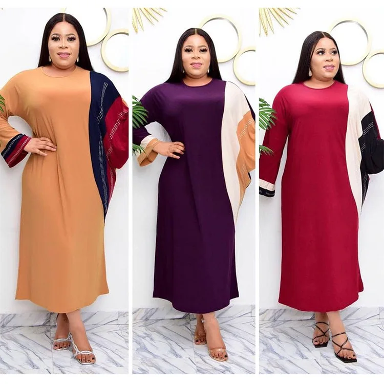 

African Dresses for Women 2021 New African Women Dashiki Long Sleeve Plus Size Long Dress African Clothes Women Woman Dress