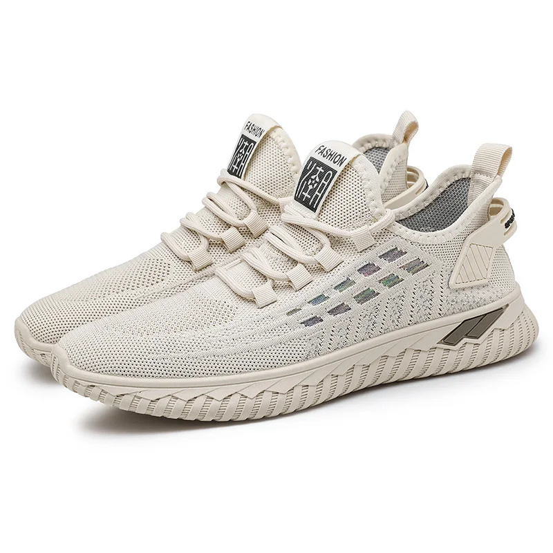 

Men's shoes, men's casual sports shoes, fly woven mesh cloth, non-slip, wear-resistant, sweat-absorbent and breathable