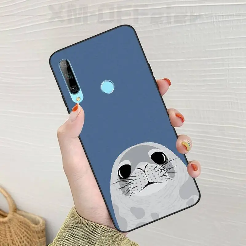 ByLoving Baby Harp Seal Sea Lion Bling милый чехол для телефона Huawei Enjoy 7S 8 7PLUS 8PLUS 8E 9 9E 9PLUS