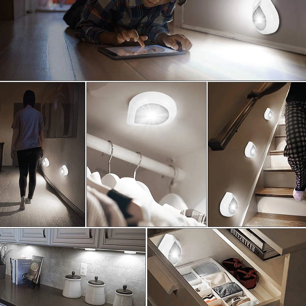 Датчик движения 6 Led Ночник светильник беспроводной детектор настенный Авто