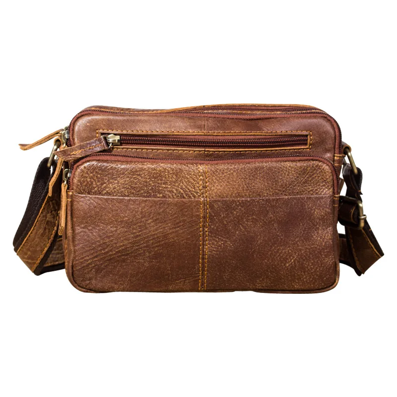 

Men Small Shoulder Messenger Bag Men Leather Bag High Quality Genuine Leather Messenger Business Man Bags Sling Vintage Mini Bag