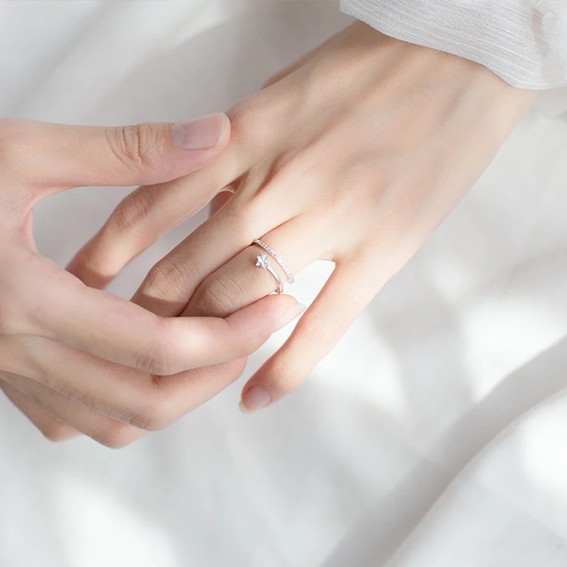 Modian с пересекающимися мигающими звездами AAA циркон кольцо пентаграммой для