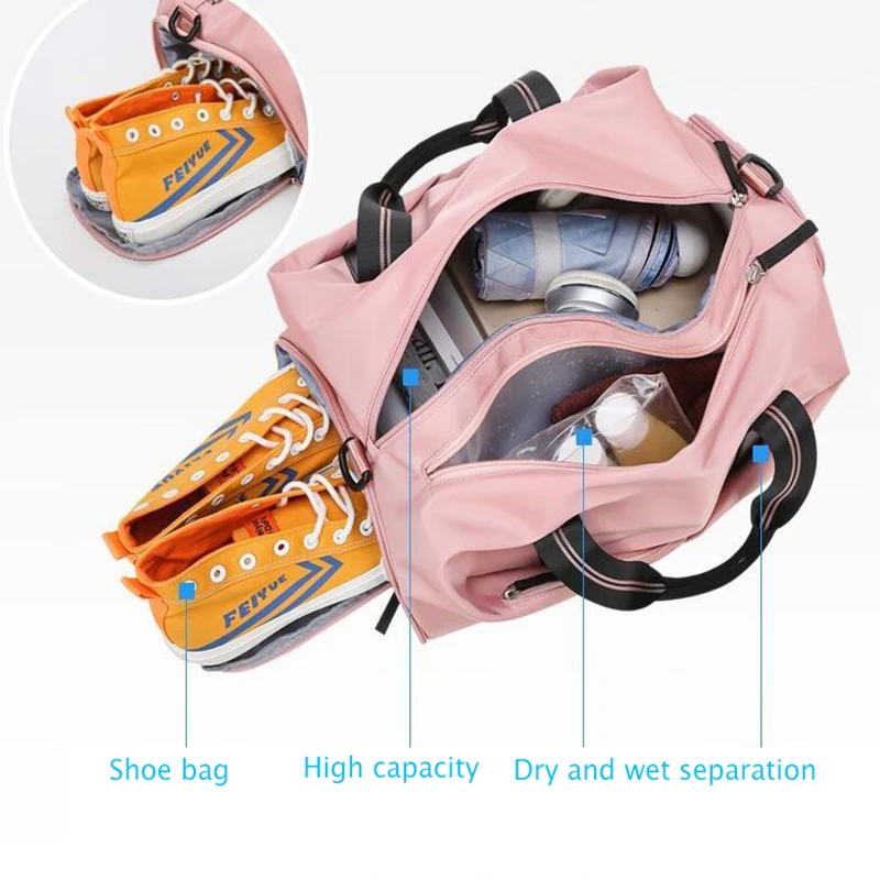 Gym Bag Sports Backpack Sports Bag Travel Dry Bag Dry and Wet Separation Lightweight with Wet Pocket for Man and Women
