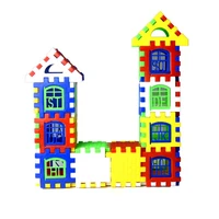 24pcslot diy plastic interlocking building blocks construction house playset early educational enlightenment toy for children