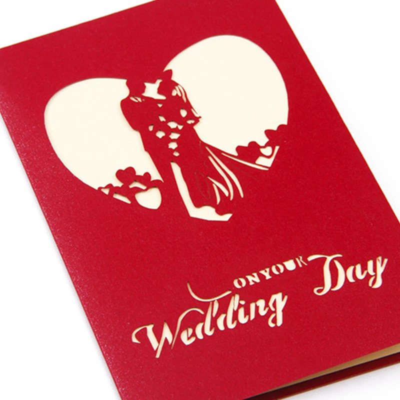 1 шт. Горячие открытки 3d свадебные сувениры Романтические трехмерные приглашения