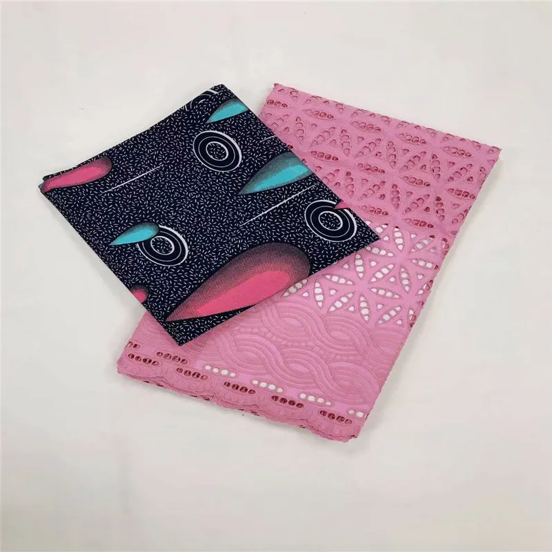 Blue Lace Fabric Embroidery Swiss Voile In Switzerland Hollow Out Design 2 Yards &amp 3 African Printing Real Wax | Дом и сад