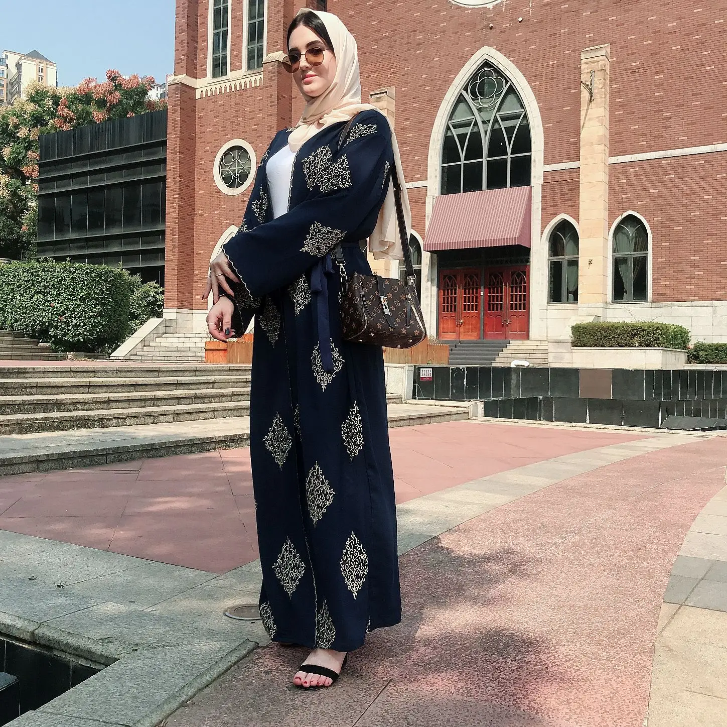Дубай Арабский открытый абайя мусульманский хиджаб платье женское кимоно на шнуровке кафтан абайя s Исламская одежда Кафтан мусульман марокаин длинный халат