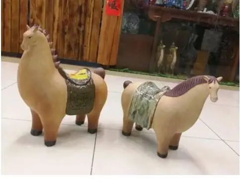 

Фортуна керамическая лошадь Tang Ma Fugui Shiwan керамические куклы Китайский Zen талисман украшение Элитная статуя животных