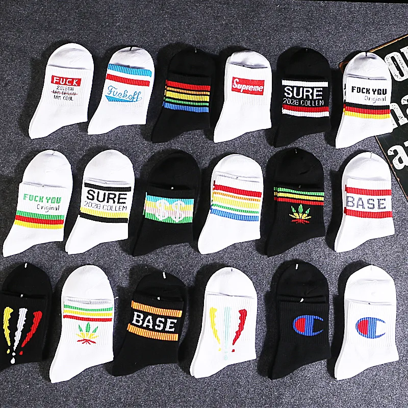 Новые мужские носки из чистого хлопка в стиле хип хоп креативные мягкие модные