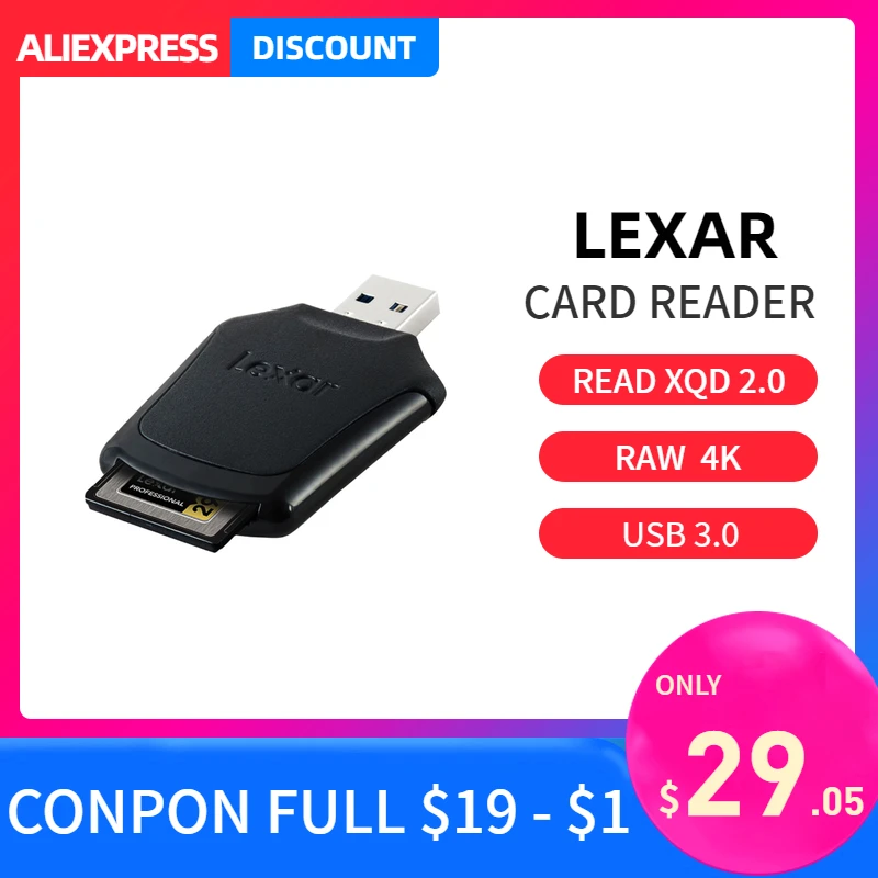 Lexar cf карта смарт-карта считыватель USB 3,0 Профессиональный XQD 2,0 высокоскоростной передачи файла быстро разгружать raw 4k видео для камеры