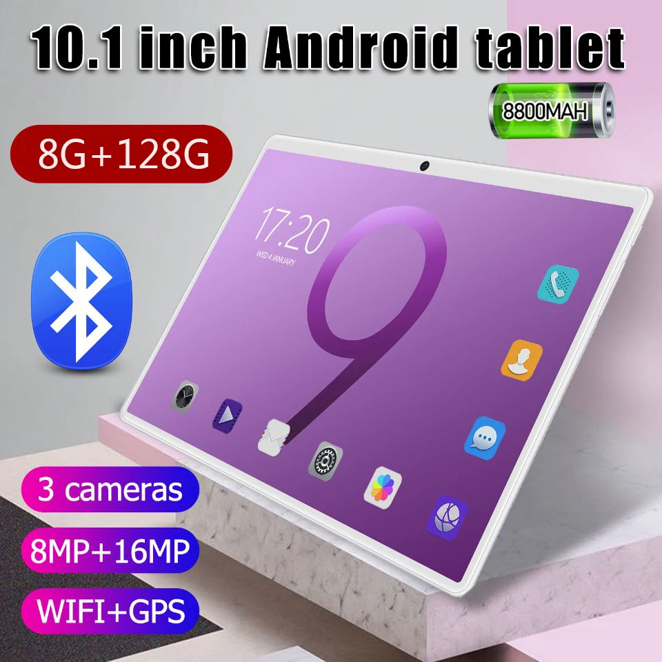 New Tablet PC 10 inches Android Tablets with sim card 4g LTE Phone Call GPS WiFi BT Tempered Glass 10 inches images - 6