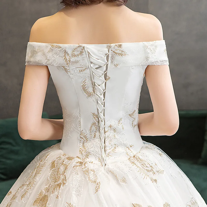 

VLNUO NISA Sequined Wedding Dresses 2020 Sexy V-Neck Floor-Length Lace Up Sparkle Bridal Gowns Custom Made Vestido De Noiva 30