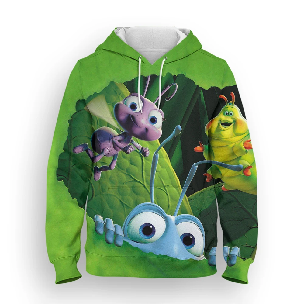 

A Bug's Life Men's Sweetshirt Fashion Spring Cartoon Anime Women's Clothing Disney 3D Printed Streetwear Children Hoodies