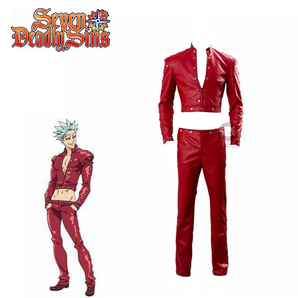 

Anime The Seven Deadly Sins Ban PU Uniforms Party Halloween For Adult Cosplay Costume