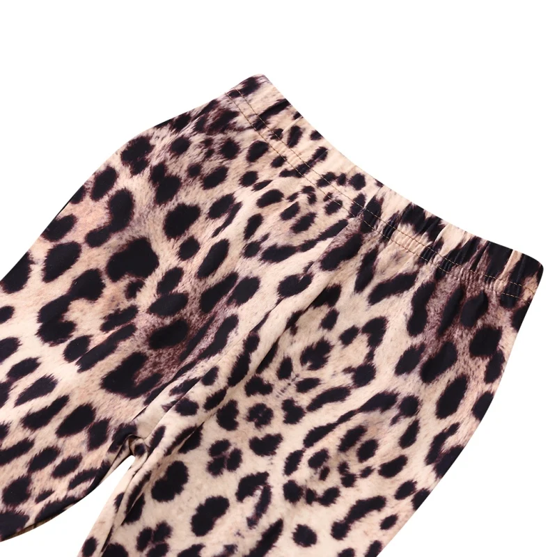 

Baby Set Baby Autumn Clothing 2PCS Toddler Baby Girl Clothes Sets Long Sleeve Leopard Romper Tops+Flare Long Pants Outfit#1