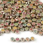 4x7 мм разноцветные буквы, круглые акриловые бусины, плоские бусины с отверстием алфавита для рукоделия, изготовления ювелирных изделий, браслетов, ожерелий сделай сам