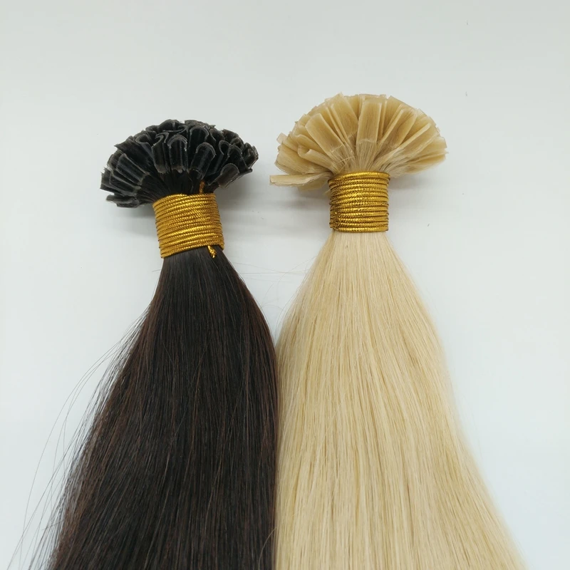 

100% Real Remy Human Hair Straight And Smooth NoTangling No Shediding Can Be Dyed And Styled Virgin U Tip hair