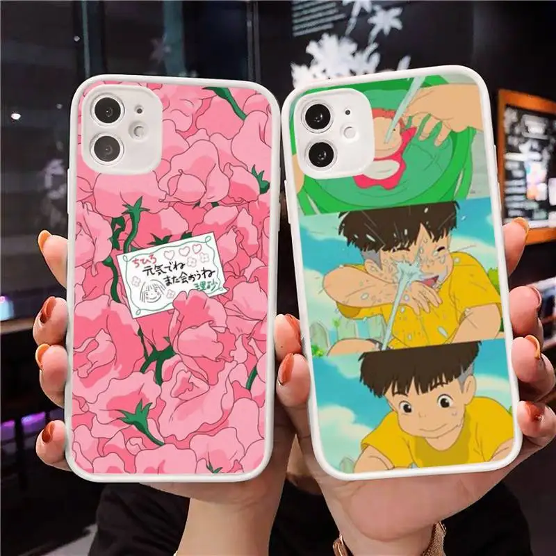 

Ponyo on the Cliff Japan anime movie Phone Case Matte Transparent for iPhone 7 8 11 12 s mini pro X XS XR MAX Plus cover funda