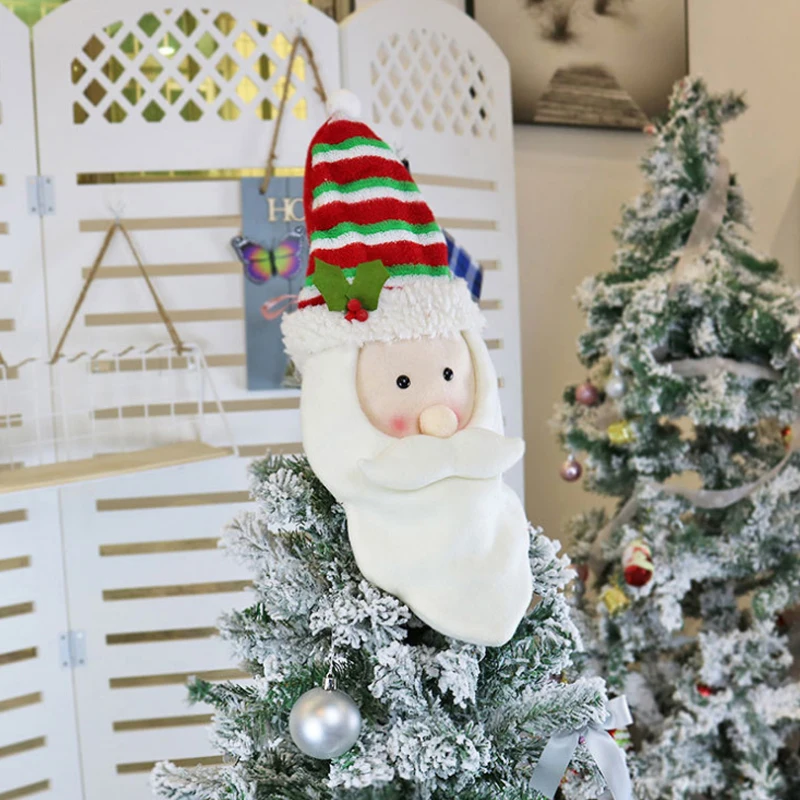 Нетканые верхушки для рождественской елки топпер снеговика украшение