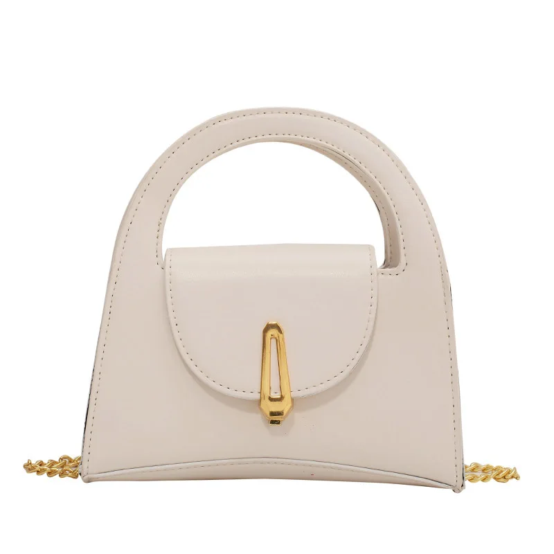 

Small PU Leather Chain Crossbody Bag with Short Handle for Women 2021 Trends Tote Bag Ins Casual Female Shoulder Purses Handbags