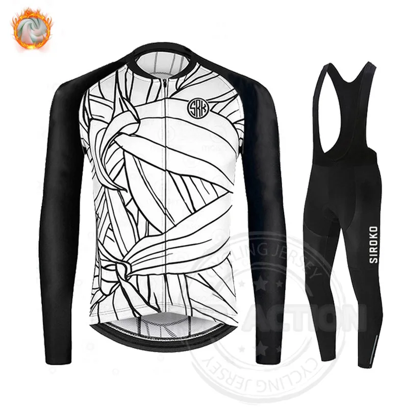 

Newest SIROKO Team Winter Cycling Clothing Set Thermal Fleece Cycling Jersey Set Bike Maillot Men Bicycle Clothes Roupa Ciclismo