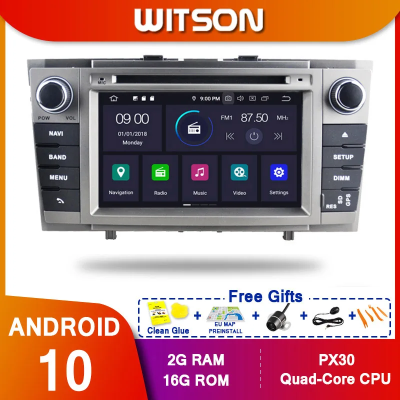 DE В наличии! WITSON! Автомобильный DVD плеер Android 10 Octa core PX5 для TOYOTA AVENSIS 2008 2013 IPS 4 ГБ ОЗУ 64