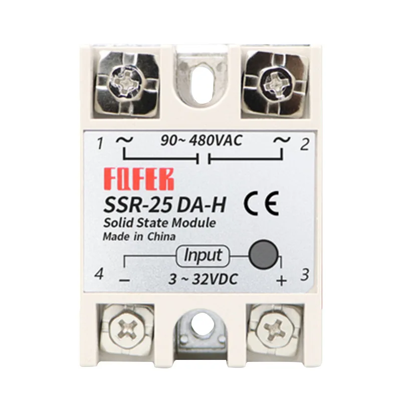 Твердотельное реле SSR-100DA-H 3-32VDC - 90-480VAC SSR 20DA 40DA 60DA 80da твердотельный регулятор