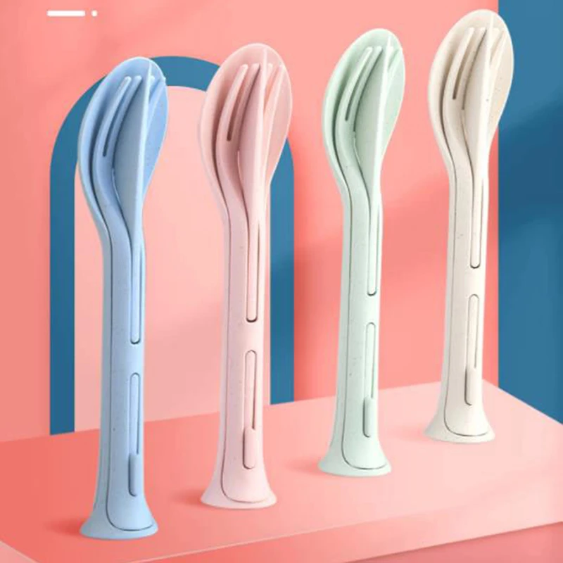 

3 In 1 Baby Gadgets Tableware Set Kids Utensil Baby Things Toddler Dinnerware Cutlery Infant Food Feeding Knife Spoon Fork
