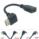 HDMI-совместимый переходник-переходник штырь-гнездо под прямым углом 90 градусов поворотный удлинитель для 3D 1080P HDTV XBOX PS3 DVD