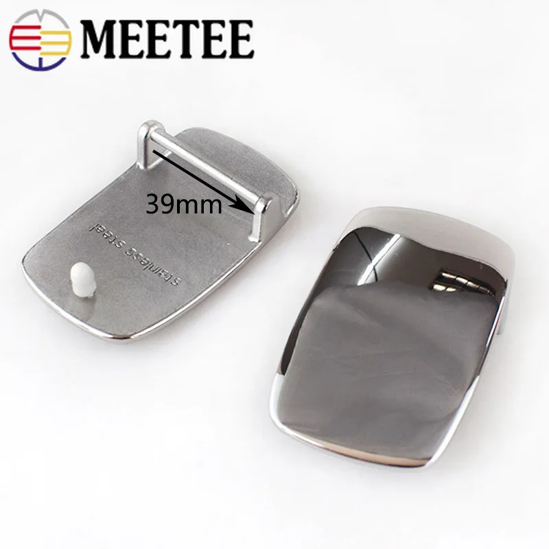 Meetee 39 мм Пряжка из нержавеющей стали металлическая матовая гладкая Мужская