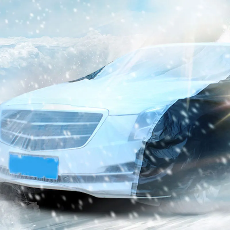 Vehemo Transparent Car Cover Protection Car Cover Snow Proof PEVA Universal Car Cover Outdoor Breathable Durable Sunshade