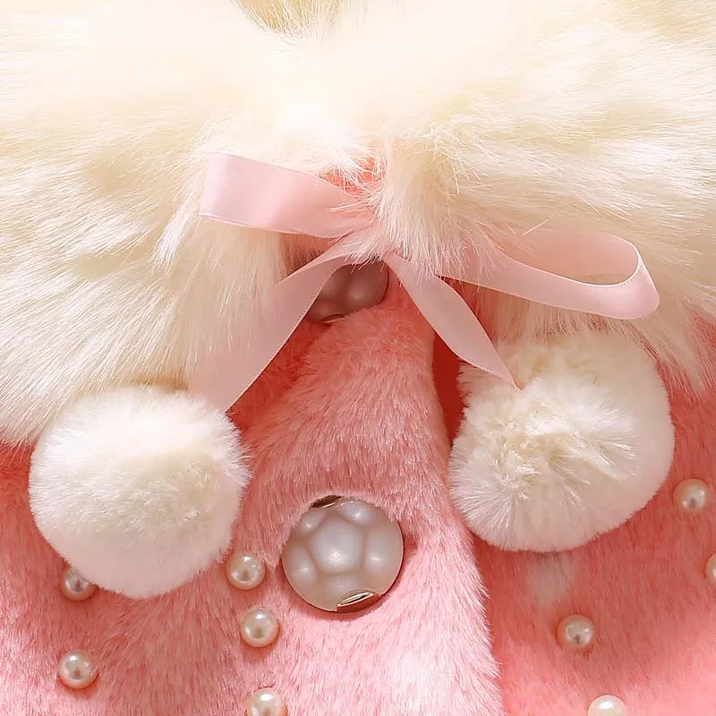 Рождественское пальто из искусственного меха для маленьких девочек