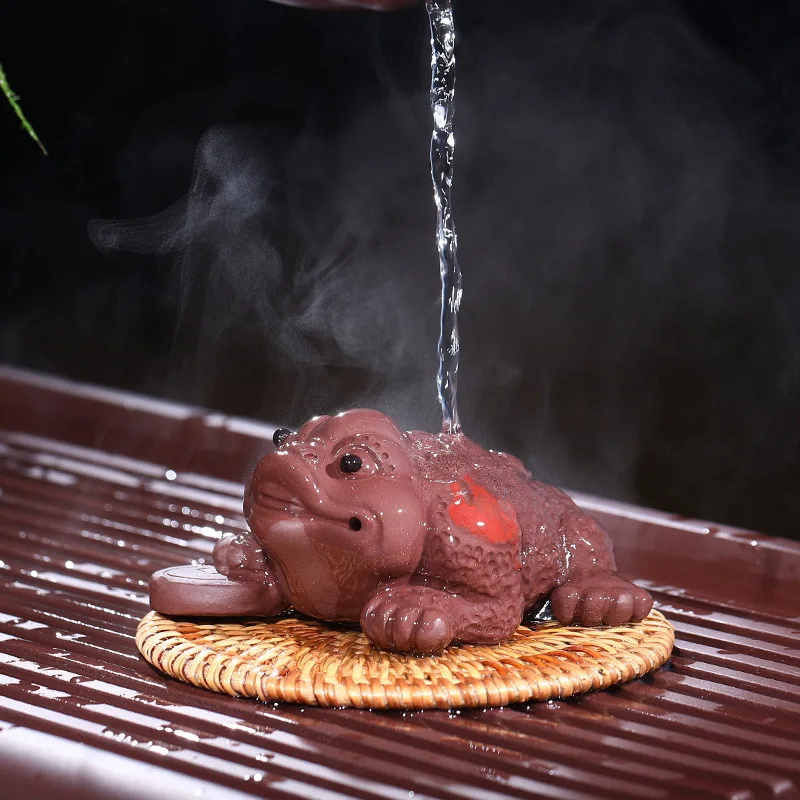 Чайный набор Yixing руда из фиолетовой глины для домашних животных Золотая жаба