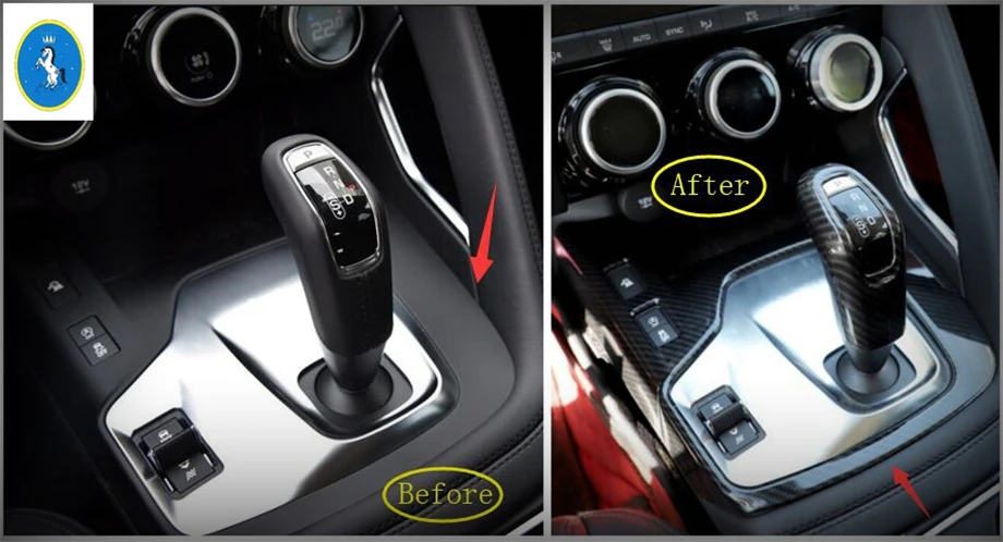 Yimaautotrim авто аксессуар центр управления шестерней панель переключения передач декоративная накладка ABS подходит для Jaguar E-pace E pace